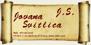 Jovana Svitlica vizit kartica